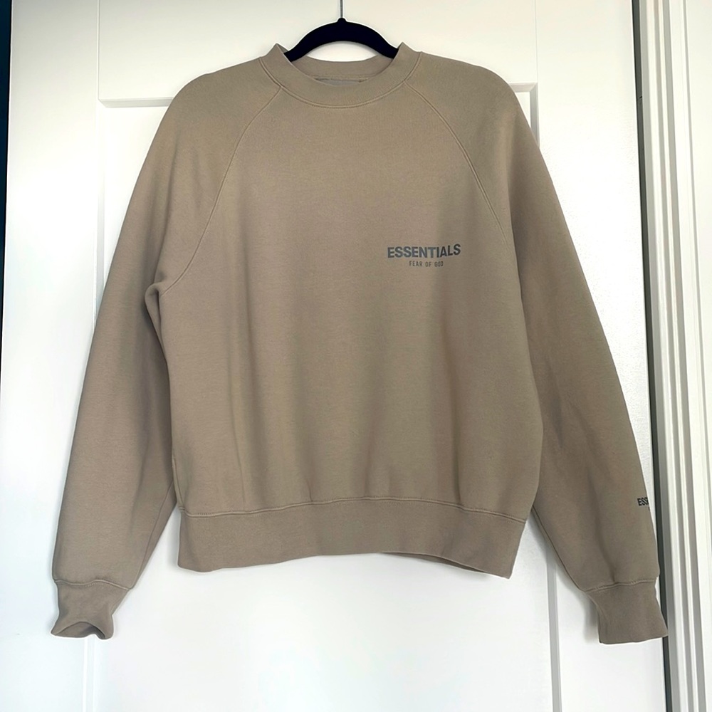 Fear of God Essentials Tan Crew Neck Sweater